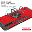 For Huawei Y9s Magnetic Armor Shockproof TPU + PC Case with Metal Ring Holder(Red)