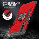 For Huawei Y9s Magnetic Armor Shockproof TPU + PC Case with Metal Ring Holder(Red)