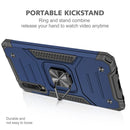 For Huawei Y9s Magnetic Armor Shockproof TPU + PC Case with Metal Ring Holder(Blue)