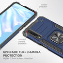 For Huawei Y9s Magnetic Armor Shockproof TPU + PC Case with Metal Ring Holder(Blue)