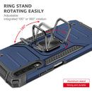 For Huawei Y9s Magnetic Armor Shockproof TPU + PC Case with Metal Ring Holder(Blue)