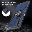 For Huawei Y9s Magnetic Armor Shockproof TPU + PC Case with Metal Ring Holder(Blue)
