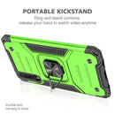 For Huawei Y9s Magnetic Armor Shockproof TPU + PC Case with Metal Ring Holder(Green)