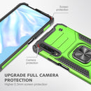 For Huawei Y9s Magnetic Armor Shockproof TPU + PC Case with Metal Ring Holder(Green)
