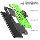For Huawei Y9s Magnetic Armor Shockproof TPU + PC Case with Metal Ring Holder(Green)