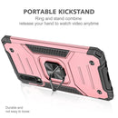 For Huawei Y9s Magnetic Armor Shockproof TPU + PC Case with Metal Ring Holder(Rose Gold)