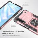 For Huawei Y9s Magnetic Armor Shockproof TPU + PC Case with Metal Ring Holder(Rose Gold)