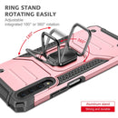 For Huawei Y9s Magnetic Armor Shockproof TPU + PC Case with Metal Ring Holder(Rose Gold)