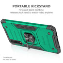 For Huawei Y9s Magnetic Armor Shockproof TPU + PC Case with Metal Ring Holder(Dark Green)