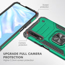 For Huawei Y9s Magnetic Armor Shockproof TPU + PC Case with Metal Ring Holder(Dark Green)