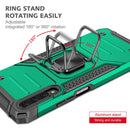 For Huawei Y9s Magnetic Armor Shockproof TPU + PC Case with Metal Ring Holder(Dark Green)