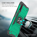 For Huawei Y9s Magnetic Armor Shockproof TPU + PC Case with Metal Ring Holder(Dark Green)