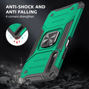 For Huawei Y9s Magnetic Armor Shockproof TPU + PC Case with Metal Ring Holder(Dark Green)