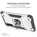 For Huawei Y9s Magnetic Armor Shockproof TPU + PC Case with Metal Ring Holder(Silver)