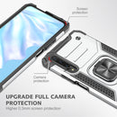 For Huawei Y9s Magnetic Armor Shockproof TPU + PC Case with Metal Ring Holder(Silver)