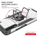 For Huawei Y9s Magnetic Armor Shockproof TPU + PC Case with Metal Ring Holder(Silver)