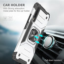 For Huawei Y9s Magnetic Armor Shockproof TPU + PC Case with Metal Ring Holder(Silver)