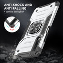 For Huawei Y9s Magnetic Armor Shockproof TPU + PC Case with Metal Ring Holder(Silver)
