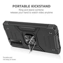 For Huawei P Smart(2021) / Y7a Magnetic Armor Shockproof TPU + PC Case with Metal Ring Holder(Black)