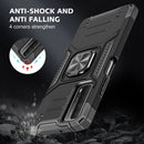 For Huawei P Smart(2021) / Y7a Magnetic Armor Shockproof TPU + PC Case with Metal Ring Holder(Black)