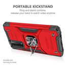 For Huawei P Smart(2021) / Y7a Magnetic Armor Shockproof TPU + PC Case with Metal Ring Holder(Red)