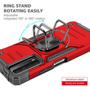 For Huawei P Smart(2021) / Y7a Magnetic Armor Shockproof TPU + PC Case with Metal Ring Holder(Red)