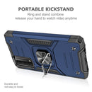 For Huawei P Smart(2021) / Y7a Magnetic Armor Shockproof TPU + PC Case with Metal Ring Holder(Blue)