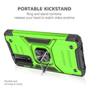 For Huawei P Smart(2021) / Y7a Magnetic Armor Shockproof TPU + PC Case with Metal Ring Holder(Green)