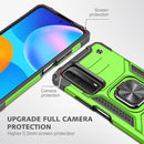 For Huawei P Smart(2021) / Y7a Magnetic Armor Shockproof TPU + PC Case with Metal Ring Holder(Green)