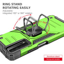 For Huawei P Smart(2021) / Y7a Magnetic Armor Shockproof TPU + PC Case with Metal Ring Holder(Green)