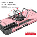 For Huawei P Smart(2021) / Y7a Magnetic Armor Shockproof TPU + PC Case with Metal Ring Holder(Rose Gold)