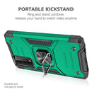 For Huawei P Smart(2021) / Y7a Magnetic Armor Shockproof TPU + PC Case with Metal Ring Holder(Dark Green)
