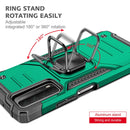 For Huawei P Smart(2021) / Y7a Magnetic Armor Shockproof TPU + PC Case with Metal Ring Holder(Dark Green)