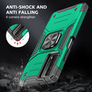 For Huawei P Smart(2021) / Y7a Magnetic Armor Shockproof TPU + PC Case with Metal Ring Holder(Dark Green)