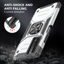 For Huawei P Smart(2021) / Y7a Magnetic Armor Shockproof TPU + PC Case with Metal Ring Holder(Silver)