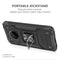 For Huawei Y9a Magnetic Armor Shockproof TPU + PC Case with Metal Ring Holder(Black)