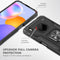 For Huawei Y9a Magnetic Armor Shockproof TPU + PC Case with Metal Ring Holder(Black)