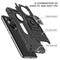 For Huawei Y9a Magnetic Armor Shockproof TPU + PC Case with Metal Ring Holder(Black)