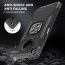 For Huawei Y9a Magnetic Armor Shockproof TPU + PC Case with Metal Ring Holder(Black)