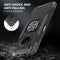 For Huawei Y9a Magnetic Armor Shockproof TPU + PC Case with Metal Ring Holder(Black)