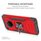 For Huawei Y9a Magnetic Armor Shockproof TPU + PC Case with Metal Ring Holder(Red)