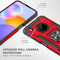 For Huawei Y9a Magnetic Armor Shockproof TPU + PC Case with Metal Ring Holder(Red)