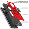 For Huawei Y9a Magnetic Armor Shockproof TPU + PC Case with Metal Ring Holder(Red)