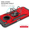 For Huawei Y9a Magnetic Armor Shockproof TPU + PC Case with Metal Ring Holder(Red)