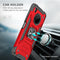 For Huawei Y9a Magnetic Armor Shockproof TPU + PC Case with Metal Ring Holder(Red)