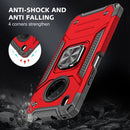For Huawei Y9a Magnetic Armor Shockproof TPU + PC Case with Metal Ring Holder(Red)