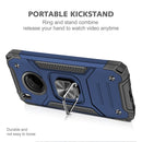 For Huawei Y9a Magnetic Armor Shockproof TPU + PC Case with Metal Ring Holder(Blue)