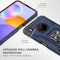 For Huawei Y9a Magnetic Armor Shockproof TPU + PC Case with Metal Ring Holder(Blue)