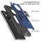 For Huawei Y9a Magnetic Armor Shockproof TPU + PC Case with Metal Ring Holder(Blue)
