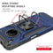 For Huawei Y9a Magnetic Armor Shockproof TPU + PC Case with Metal Ring Holder(Blue)